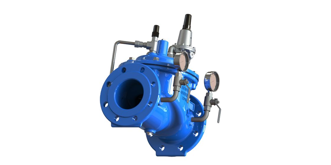 DN50 - DN800 صمام تخفيض ضغط الماء بهيكل من حديد الدكتايل