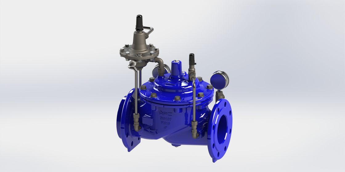 صمام التحكم في معدل التدفق المتين ، صمام التدفق الثابت RAL 5010 الأزرق
