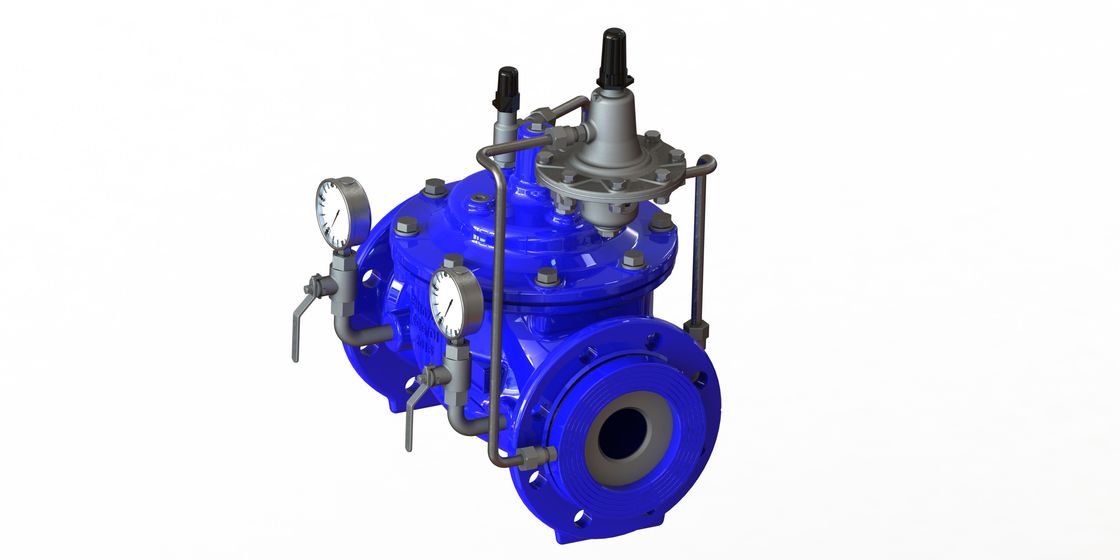 صمام تحديد التدفق Blue RAL 5010 ، صمام التحكم في معدل التدفق الدقيق